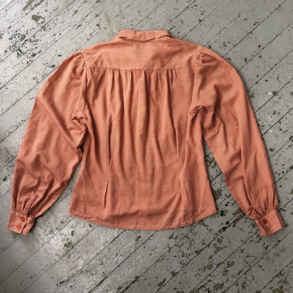 Vintage 70’s Gingham Blouse - Picture 5 of 5